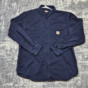 Carhartt FR Flame Resistant Cotton Blend Shirt Jacket Mens Size Large CAT 2 Blue